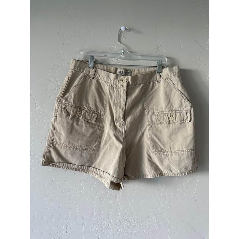 Vintage khaki utility cargo shorts